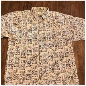 Y2K vintage Anchor Blue button‎ up shirt size medium
